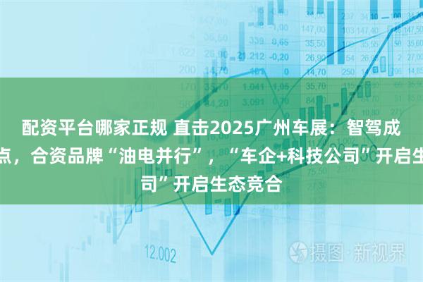配资平台哪家正规 直击2025广州车展：智驾成展示重点，合资品牌“油电并行”，“车企+科技公司”开启生态竞合